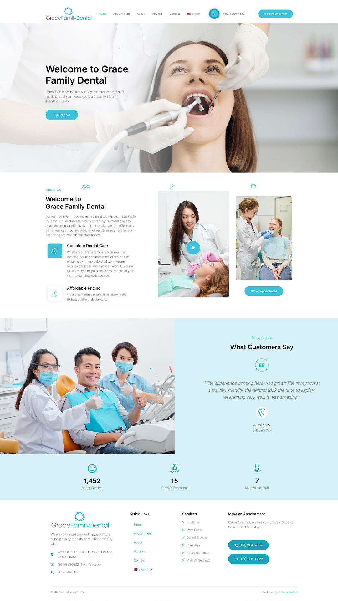 Grace Family Dental project showcase 4