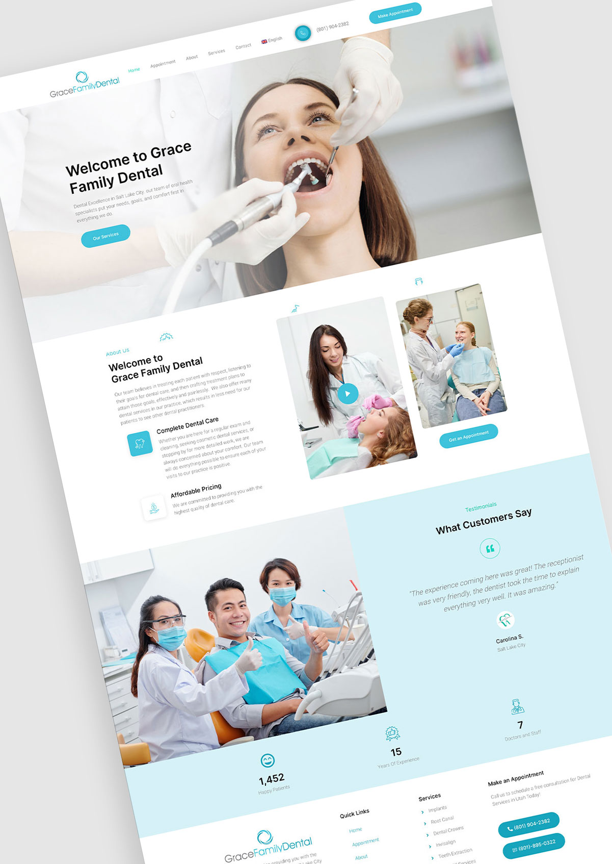 Grace Family Dental project showcase 3